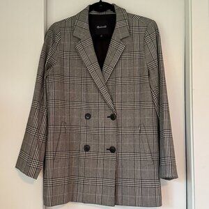 Madewell Caldwell Double-Breasted Blazer in Plaid